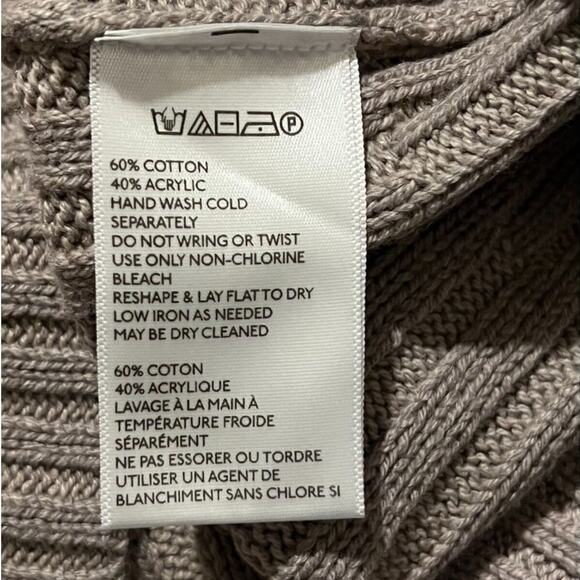 Urban Outfitters Oversized Turtleneck Sweater Dress Tunic Size S Gray Taupe Cozy - Picture 5 of 6